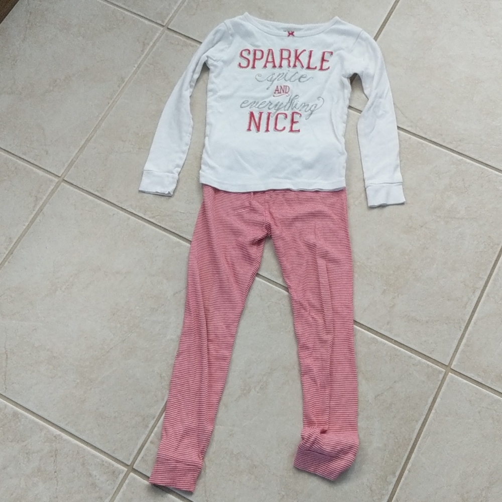 Carter's size 7 girls holiday x-mas pajama set
